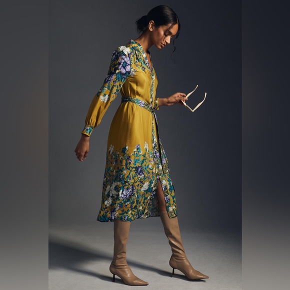 NWT Anthropologie Midi Shirt Dress - Picture 2 of 13